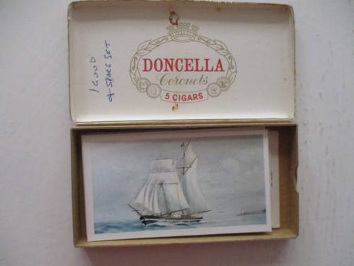 DONCELLA CORONETS CIGAR / CIGARETTE CARDS IN ORIGINAL BOX - SAILING SHIPS