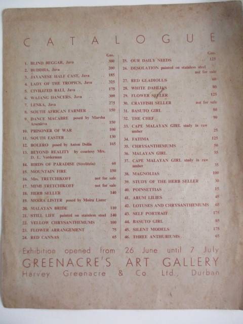 RARE  AUTOGRAPHED SELF IMAGE PRINT -  ARTIST  - TRECHIKOFF  -   AND CATALOGUE