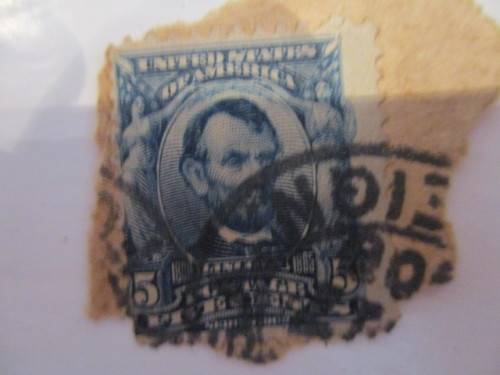 AMERICA  USED UNMOUNTED  ABRAHAM LINCOLN 5c STAMP