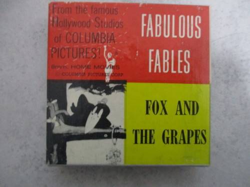 VINTAGE 8 MM MOVIE - FABULOUS FABLES - FOX AND THEGRAPES - COLUMBIA PICTURES