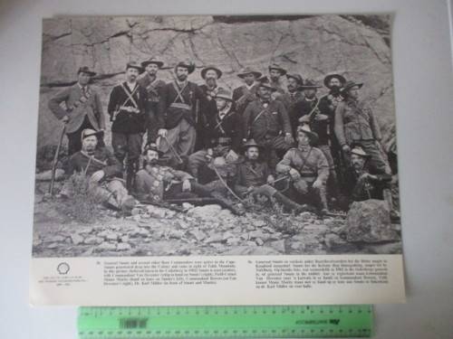 BEAUTIFUL VINTAGE -POSTER / PRINT - GENERAL SMUTS WITH BOER COMMANDERS  39 CM X 31 CM