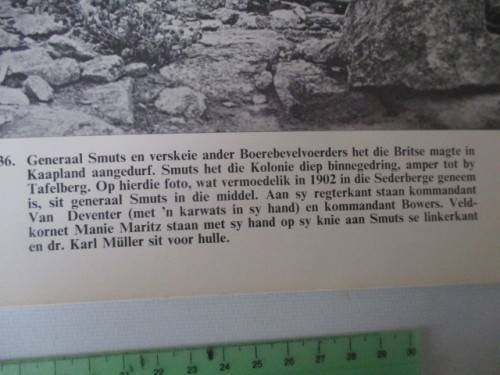 BEAUTIFUL VINTAGE -POSTER / PRINT - GENERAL SMUTS WITH BOER COMMANDERS  39 CM X 31 CM