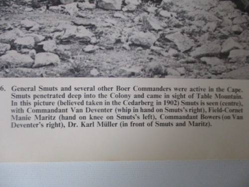 BEAUTIFUL VINTAGE -POSTER / PRINT - GENERAL SMUTS WITH BOER COMMANDERS  39 CM X 31 CM