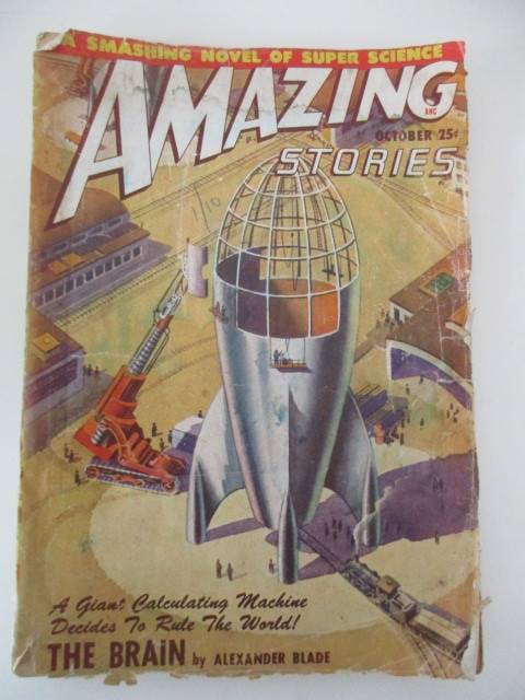 VINTAGE PULP MAGAZINE OCTOBER 1948 - AMAZING STORIES