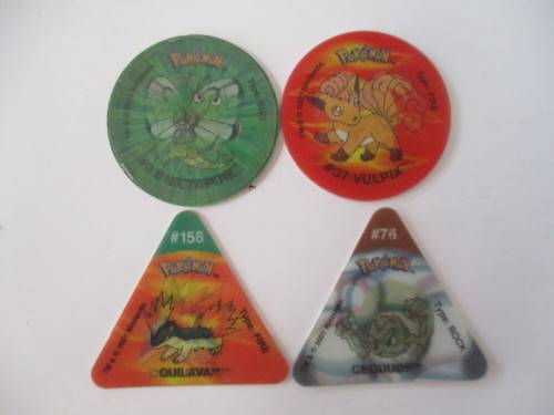 POKEMON TAZOS LOT OF 4 3D TAZOS