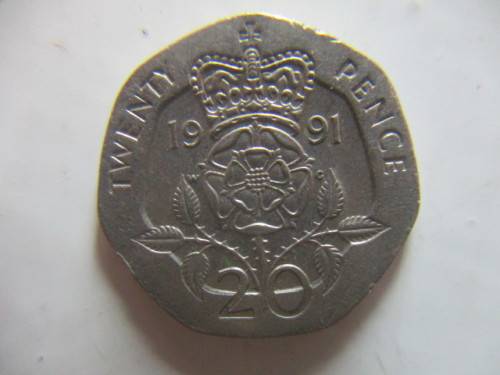GREAT BRITAIN 20 PENCE - 1991 LOVELY DETAILED COIN