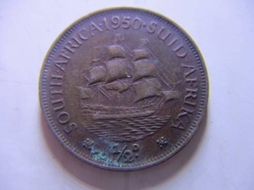 SOUTH AFRICA 1950 HALF PENNY