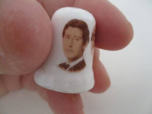 LOVELY THIMBLE PRINCE CHARLES AND LADY DIANA  BONE CHINA