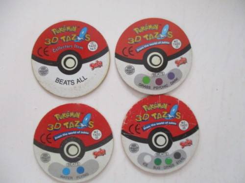 POKEMON LOT OF 4 3D TAZOS