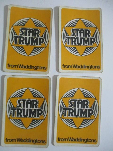 COLLECTORS CARDS - STAR TRUMP - BY WADDINTONS - STEAM TRAINS - LOT OF 4 CARDS