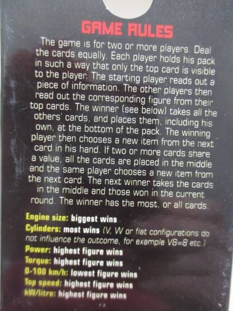 VINTAGE - CAR ICONS TRUMPS CARDS