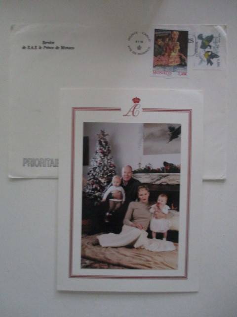 LOVELY CHRISTMAS CARD OF THE ROYAL FAMILY OF MONACO - 2014 - WITH ENVELOPE
