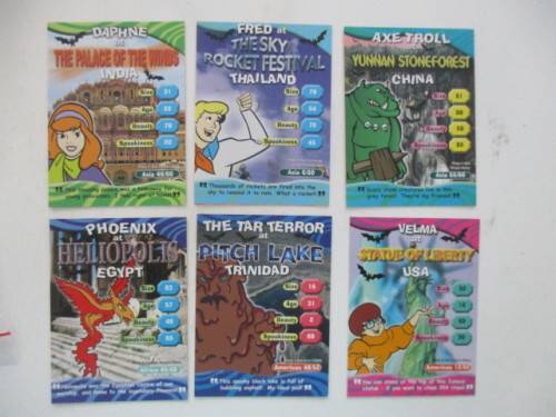 SCOOBY DOO TRADING CARDS PACK OF 6 DIFFERENT CARDS