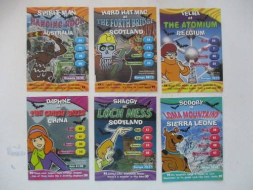 SCOOBY DOO TRADING CARDS - PACK OF 6 DIFFERENT CARDS