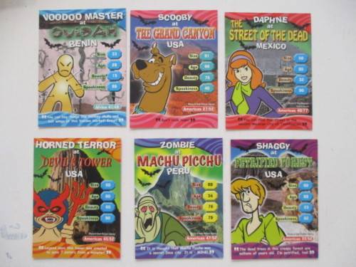 SCOOBY DOO TRADING CARDS - PACK OF 6 DIFFERENT CARDS