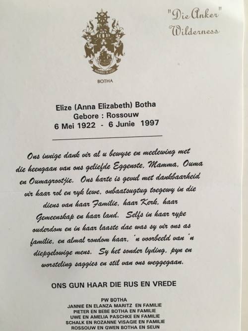 LOVELY PAST PRESIDENT P.W.BOTHA  AND MRS BOTHA MEMROBELIA INCLUDING AUTOGRAPHS