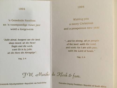 LOVELY LOT OF MARIKE DE KLERK MEMROBELIA UP FOR GRABS INCLUDING AUTOGRAPHS FORMER PRESIDENT WIFE