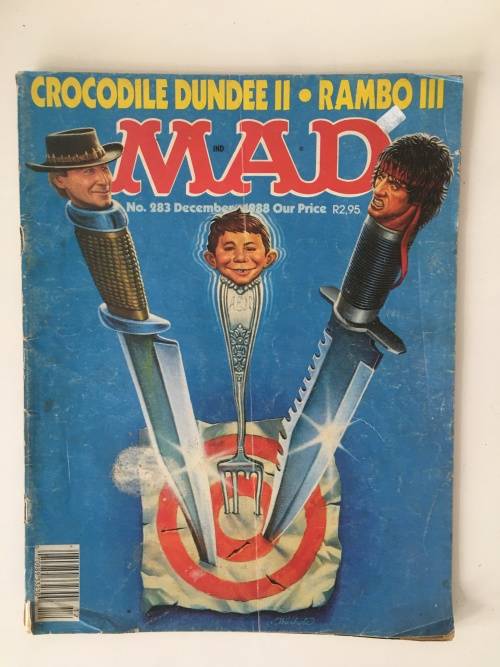 VINTAGE  - MAD MAGAZINE - NO. 283 - 1988 - RAMBO