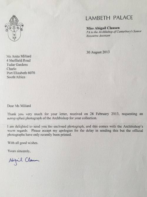 AUTOGRAPHED / SIGNED - JUSTIN WELBY ARCHBISHOP OF CANTERBURY KING CHARLES CORONATION!!!!!!!