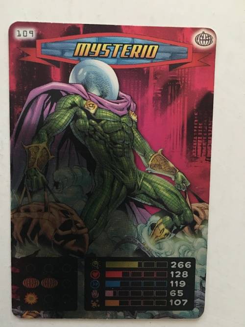MARVEL -SPIDER-MAN HEROES & VILLIANS - MYSTERIO - FOIL CARD