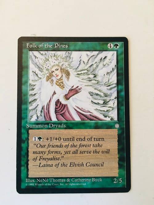 MAGIC THE GATHERING  - 2 HALF SETS - FALSE DEMISE X 2 - FOLK OF THE PINES  X 2 - 4 CARDS