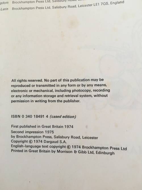 A VINTAGE ASTERIX AND THE GOTHS HARD COVER - SECOND IMPRESSION - 1975