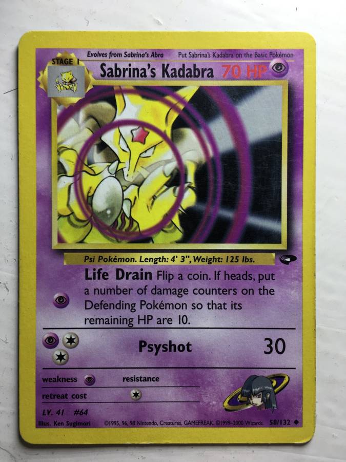VINTAGE POKEMON TRADING CARD - SABRINA`S KADABRA