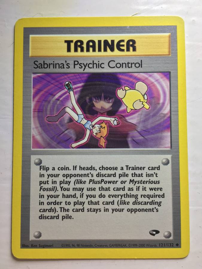 VINTAGE POKEMON TRADING CARD - / TRAINER - SABRINA`S PSYCHIC CONTROL