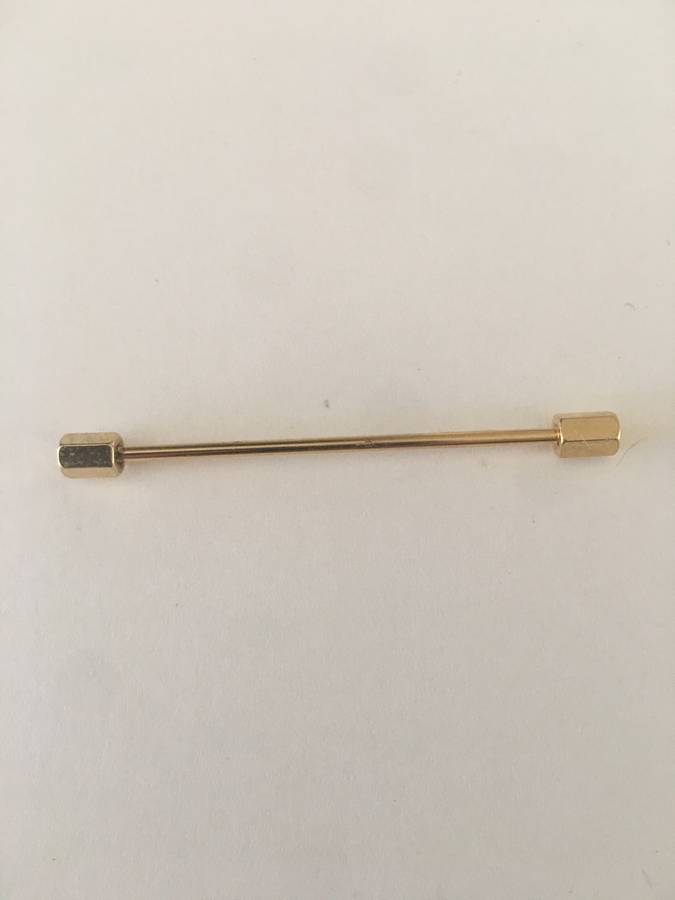 VINTAGE MENS GOLD PLATED SHIRT COLLAR BAR