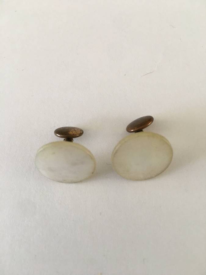 VINTAGE LOVELY MOTHER OF PEARL MENS CUFF LINKS