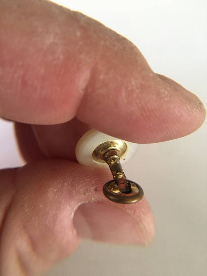 VINTAGE LOVELY MOTHER OF PEARL MENS CUFF LINKS