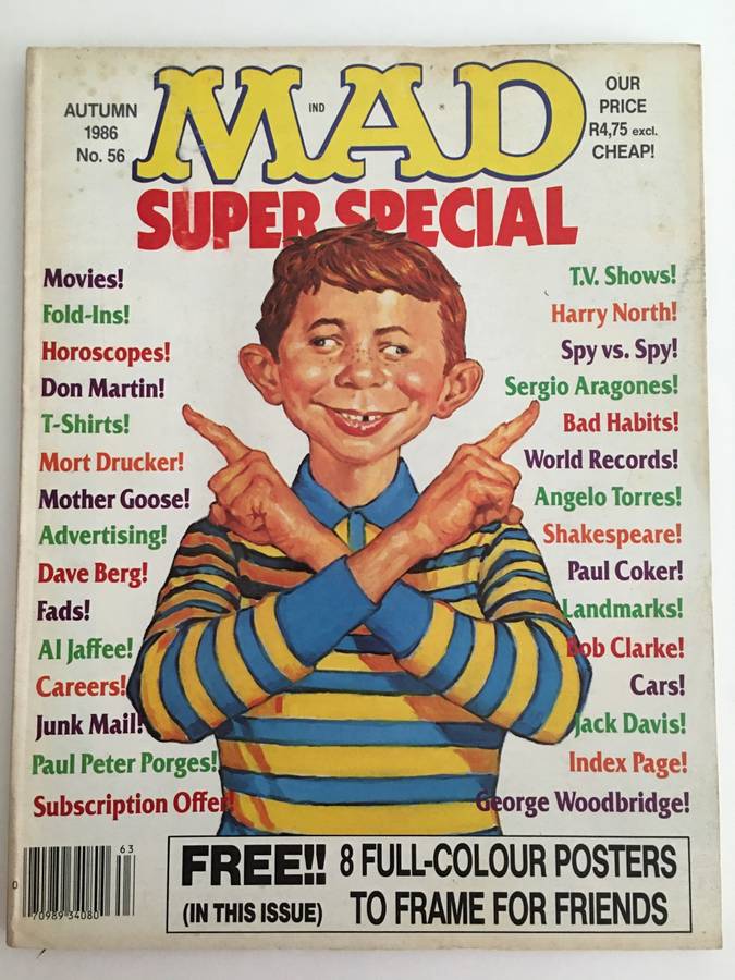 VINTAGE MAD MAGAZINE - SUPER SPECIAL NO. 56 1986 - VERY THICK  ISSUE
