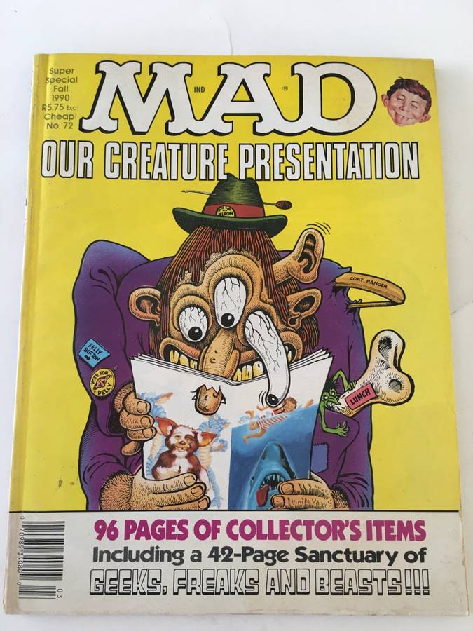 VINTAGE MAD MAGAZINE NO. 72 - 1990 - LOVELY THICK ISSUE