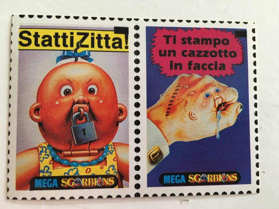 VINTAGE  ITALIAN GARBAGE PAIL KIDS SET OF 2 MINT - 1989