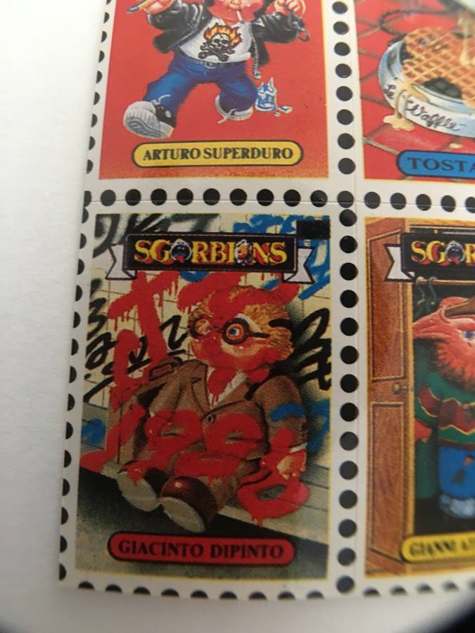 VINTAGE ITALIAN MINT SET OF 4 GARBAGE PAIL KIDS - 1989