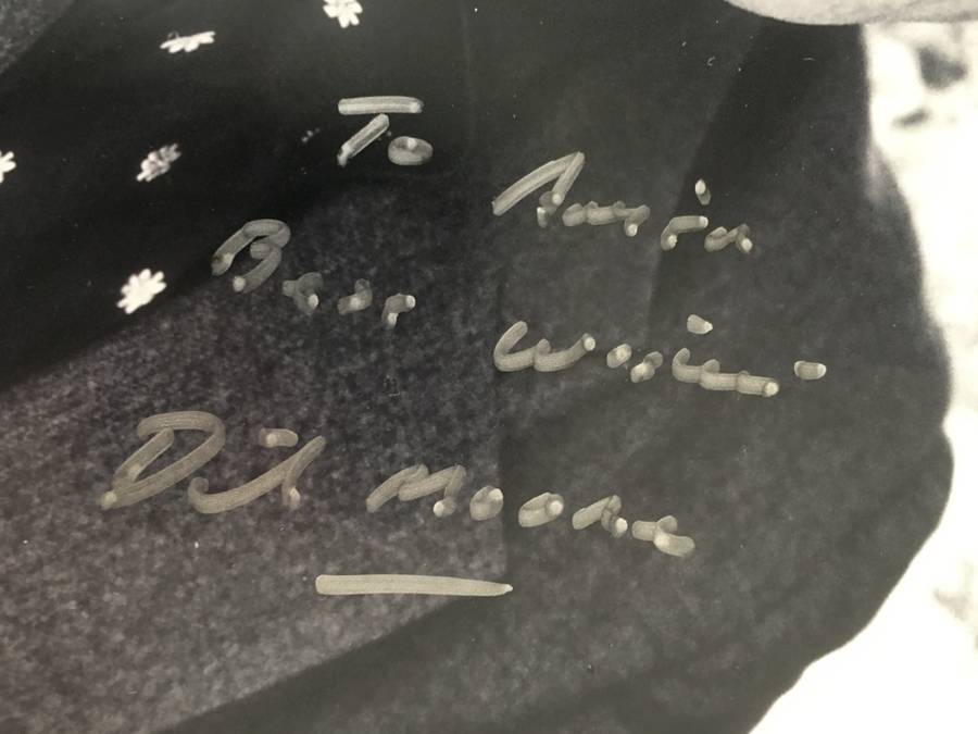 AUTOGRAPHED / SIGNED - DICKIE MOORE - OUR GANG A4 SIZE
