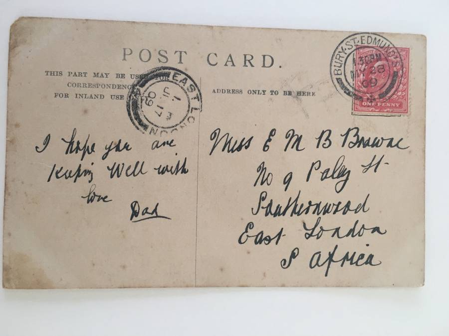VINTAGE TO ANTIQUE POSTCARD - WITH OLD STAMP
