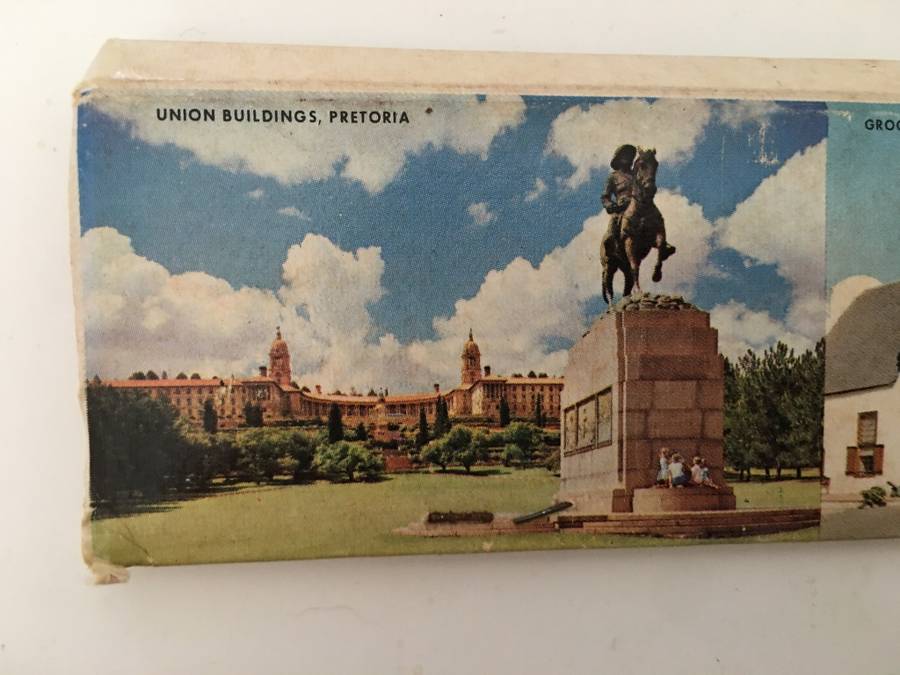 VINTAGE  SOUVENIR  MATCHBOOK LONGER THAN A RULER  SCENES FROM SOUTH AFRICA 1960`S