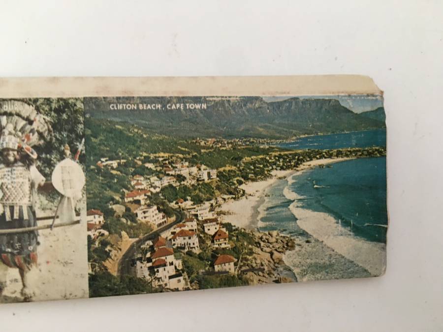 VINTAGE  SOUVENIR  MATCHBOOK LONGER THAN A RULER  SCENES FROM SOUTH AFRICA 1960`S