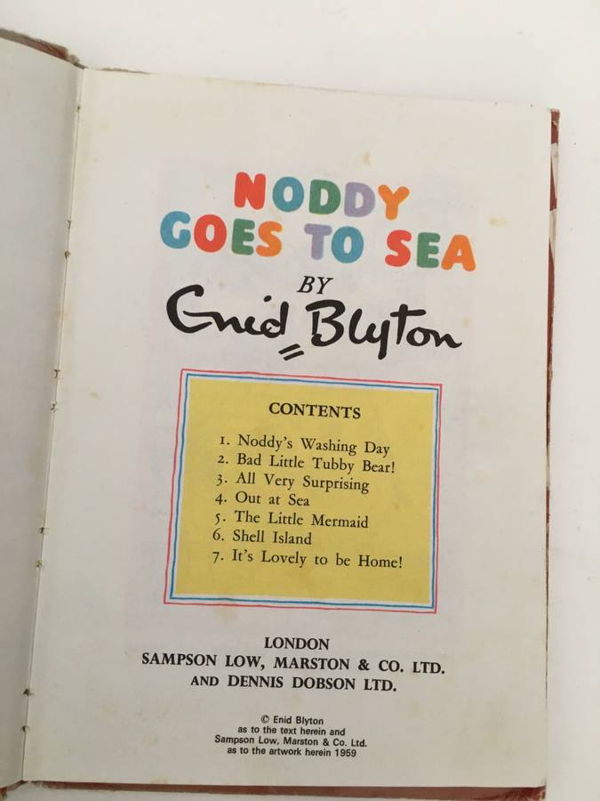 VINTAGE NODDY GOES TO SEA - BOOK NO. 18 - 1959