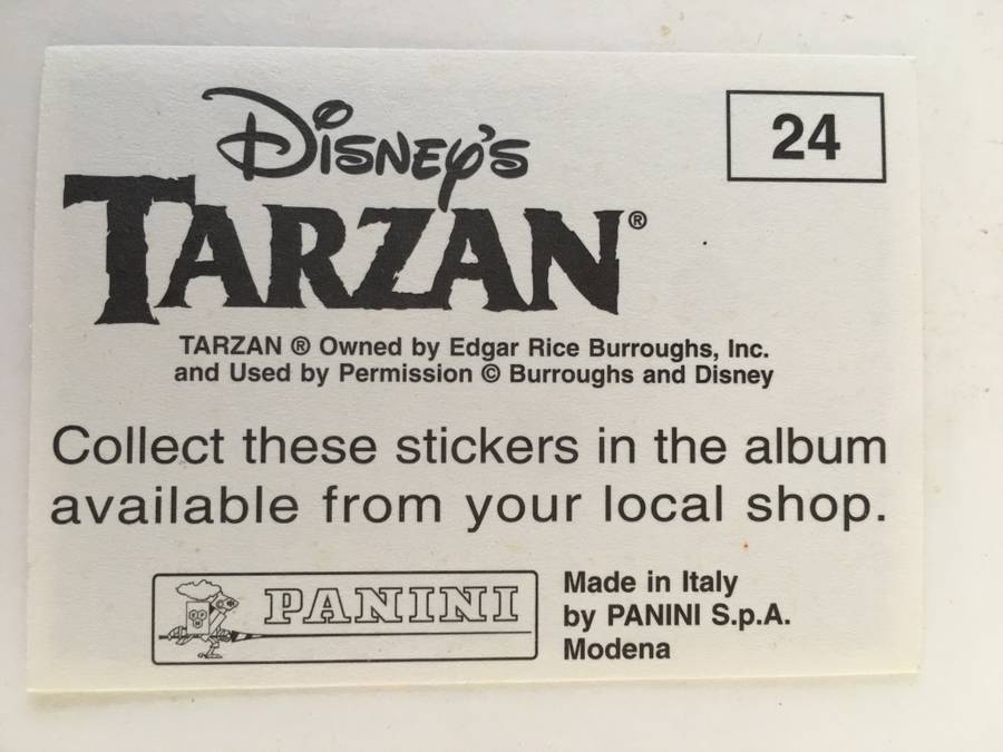 PANINI DISNEY''S - TARZAN  TRADING STICKER - NO. 24
