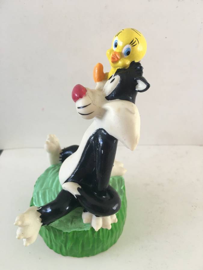 VINTAGE  PVC LOONEY TUNES SYLVESTOR AND TWEETY - WARNER BROTHERS - 1998