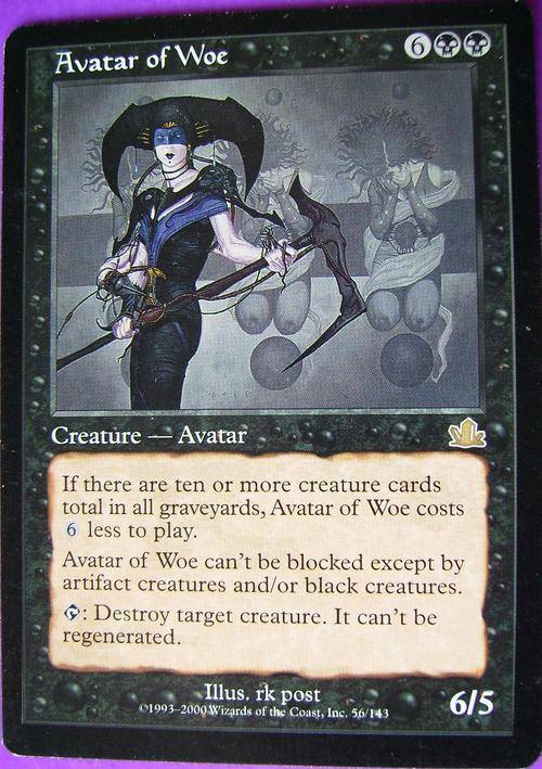 Avatar of Woe bid per card (Rare)