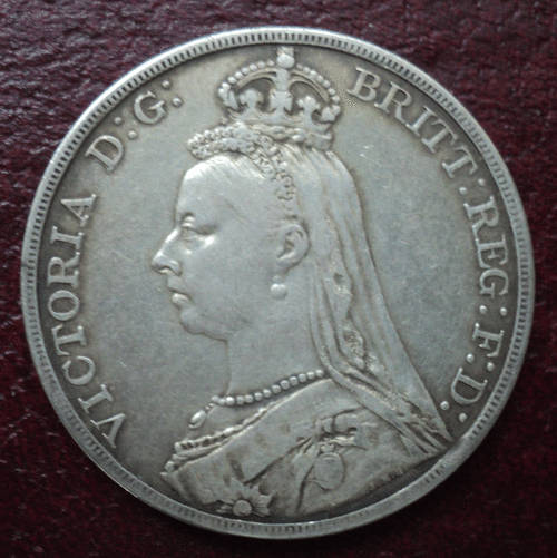 United Kingdom: 1892 Silver Crown - Victoria 2nd portrait