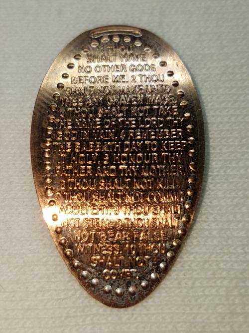 USA Penny Coin With 10 Commandments Imprinted On It (Bid per coin)