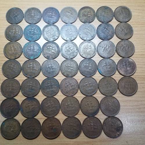 47 x Union Half Penny Lot (Bid Per Coin To Take All)