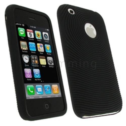 Black Cover Skin for Apple iPhone 3G 3GS