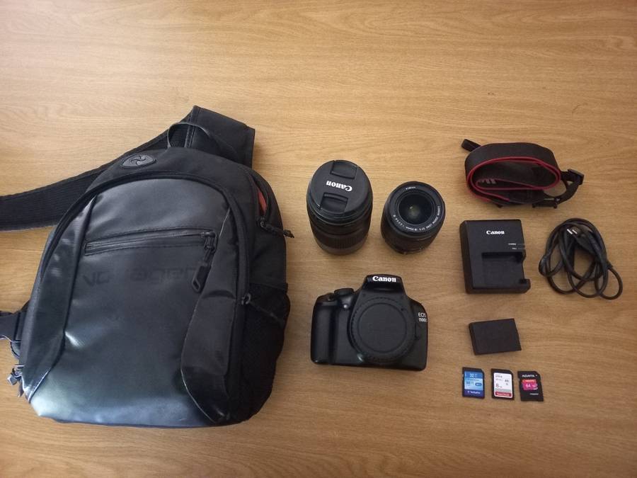 Canon 1100D DSLR Camera + 75-300mm Canon Lens+ 18-55mm Canon Lens