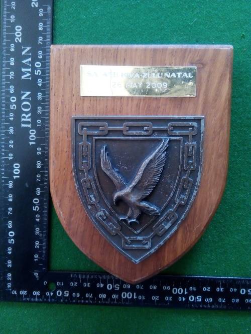 SADF / SANDF ... SA ASB KWA-ZULU NATAL 26 MAY 2009 .. Wall plaque