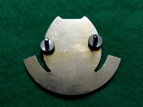 SADF ERA .. TRANSKEI MOUNTED BATALLION CAP BADGE ... LUGS INTACT